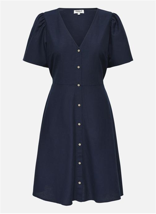 ONLY Robes Robe courte fluide - 15317914 femme bleu