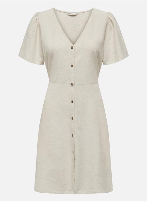 ONLY Robes Robe courte coton fluide - 15317914 femme blanc