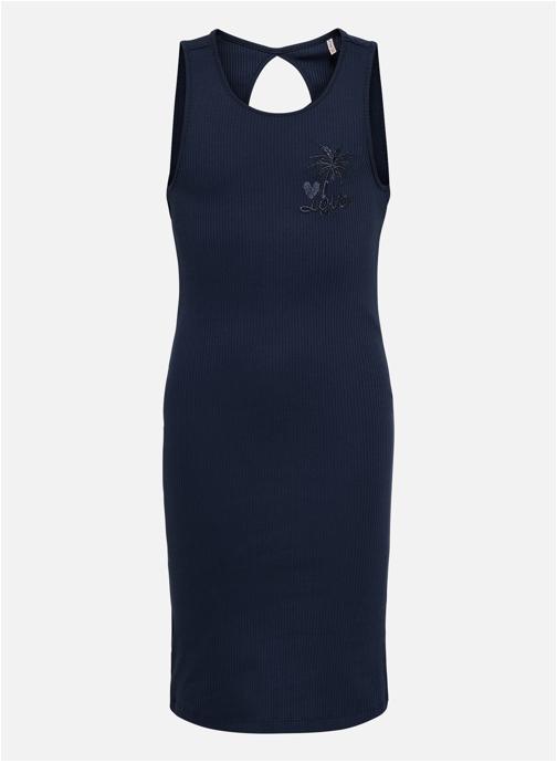 ONLY Robes Robe longue coton biologique ajustée - 15370263 fille bleu