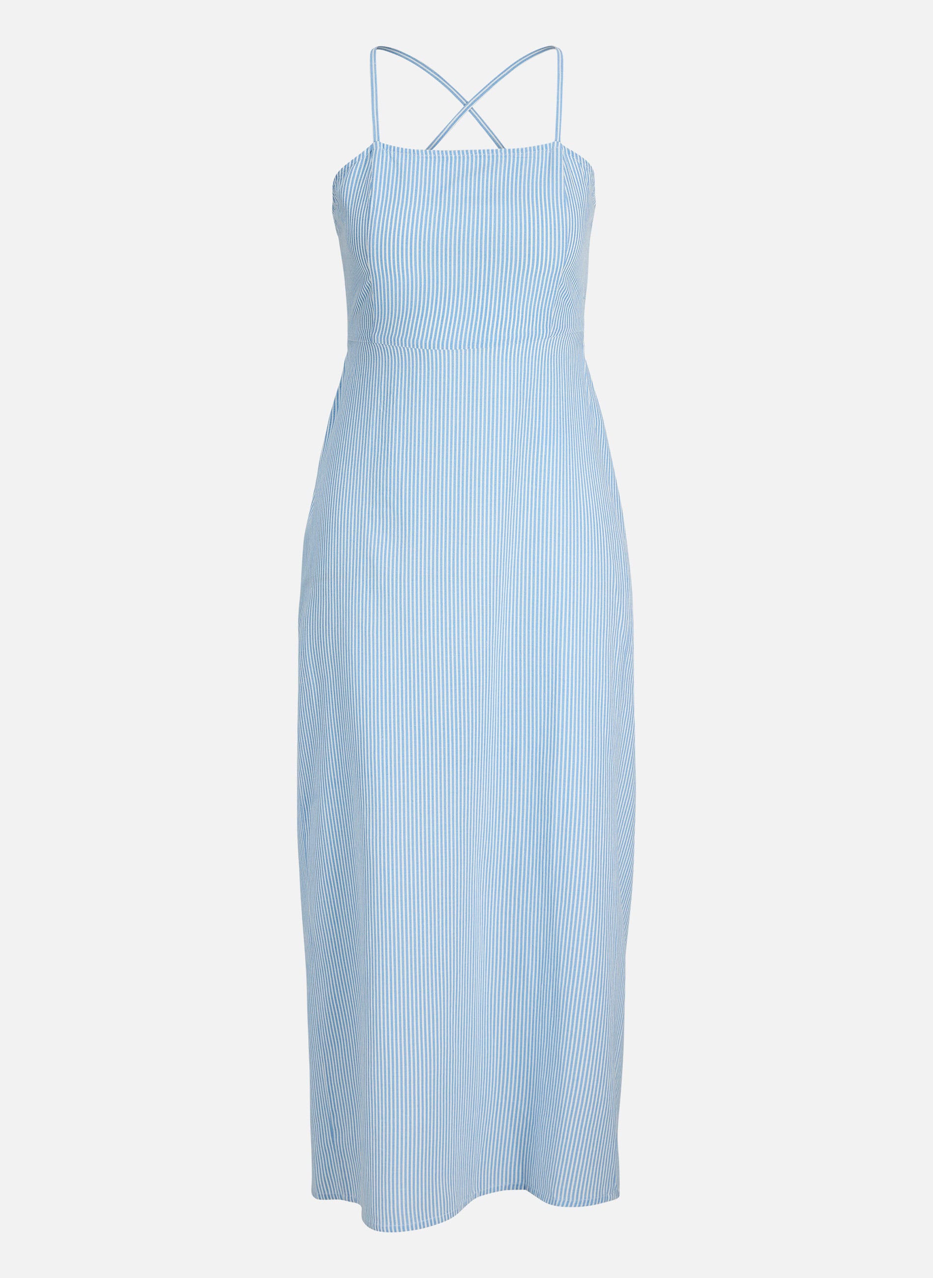 Robes Robe longue à rayures droite femme bleu JJXX Robes Robe longue à rayures droite femme bleu Bleu