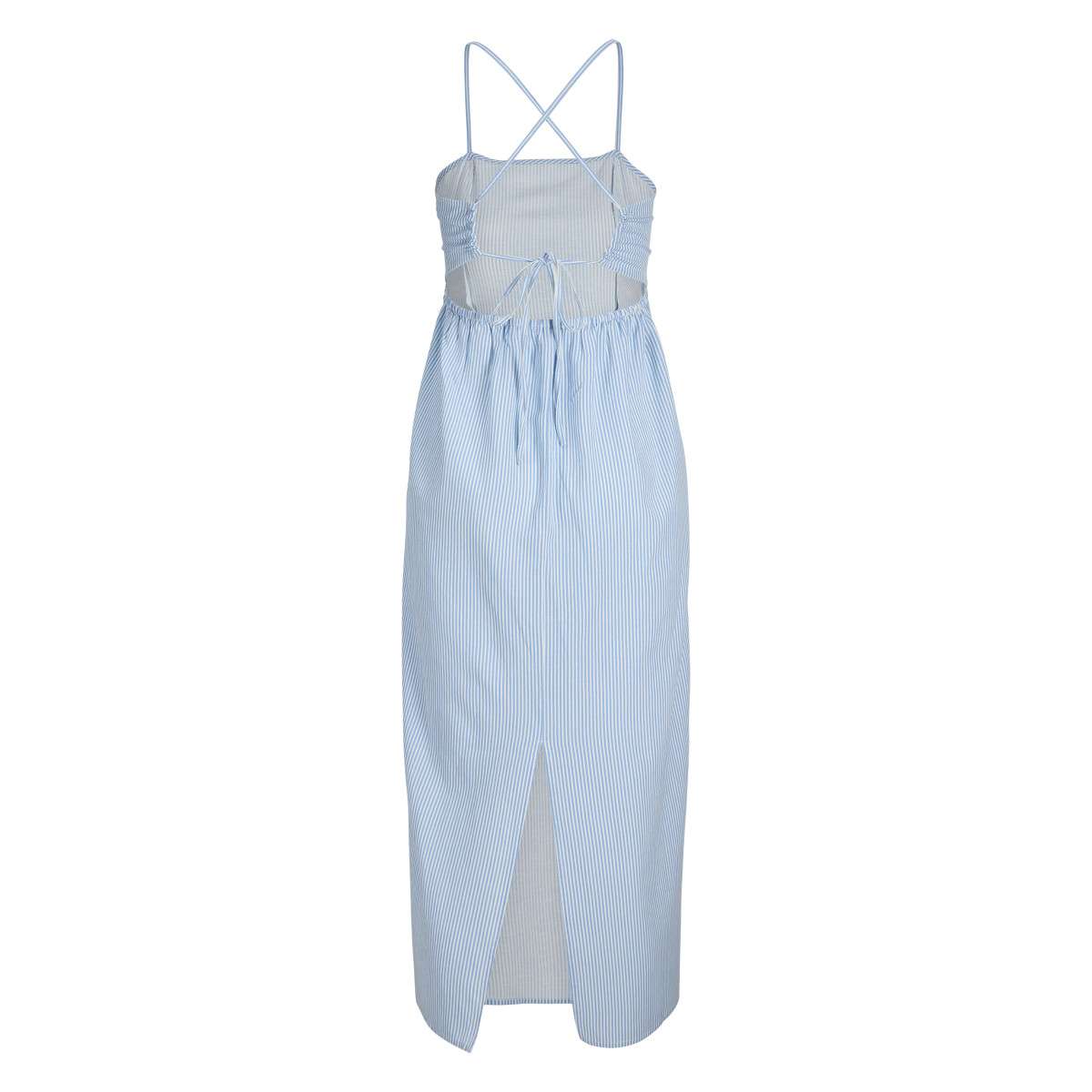 Robes Robe longue à rayures droite femme bleu JJXX Robes Robe longue à rayures droite femme bleu Bleu