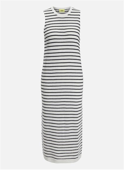 JJXX Robes Robe longue coton à rayures ajustée - 12271450 femme blanc