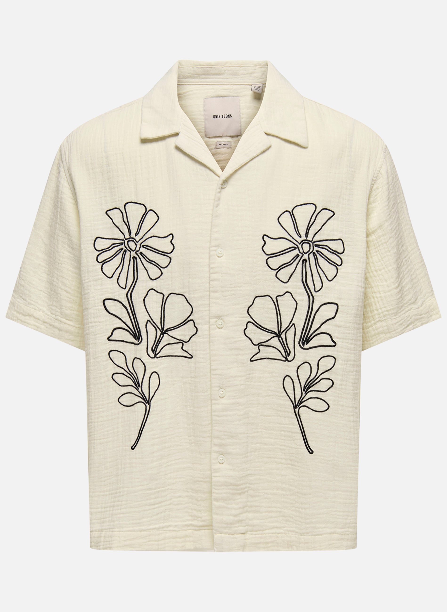 Chemises Chemise coton droite - 22037207 homme blanc Only & Sons Chemises Chemise coton droite - 22037207 homme blanc Blanc
