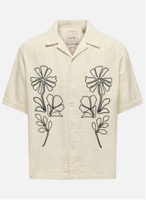 Chemises Chemise coton droite - 22037207 homme blanc Only & Sons Chemises Chemise coton droite - 22037207 homme blanc Blanc