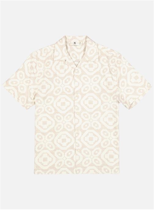 Garcia Chemises Chemise coton à motifs droit - O261092 homme beige