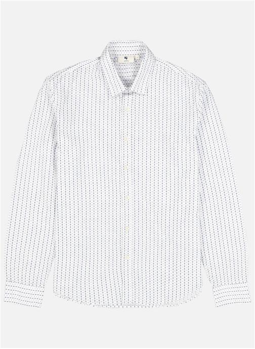Garcia Chemises Chemise coton à motifs droit - O261080 homme blanc