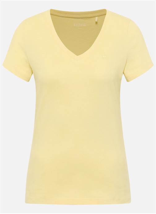 MUSTANG Tee-shirts T-shirt coton col v droit - 1017707 femme jaune