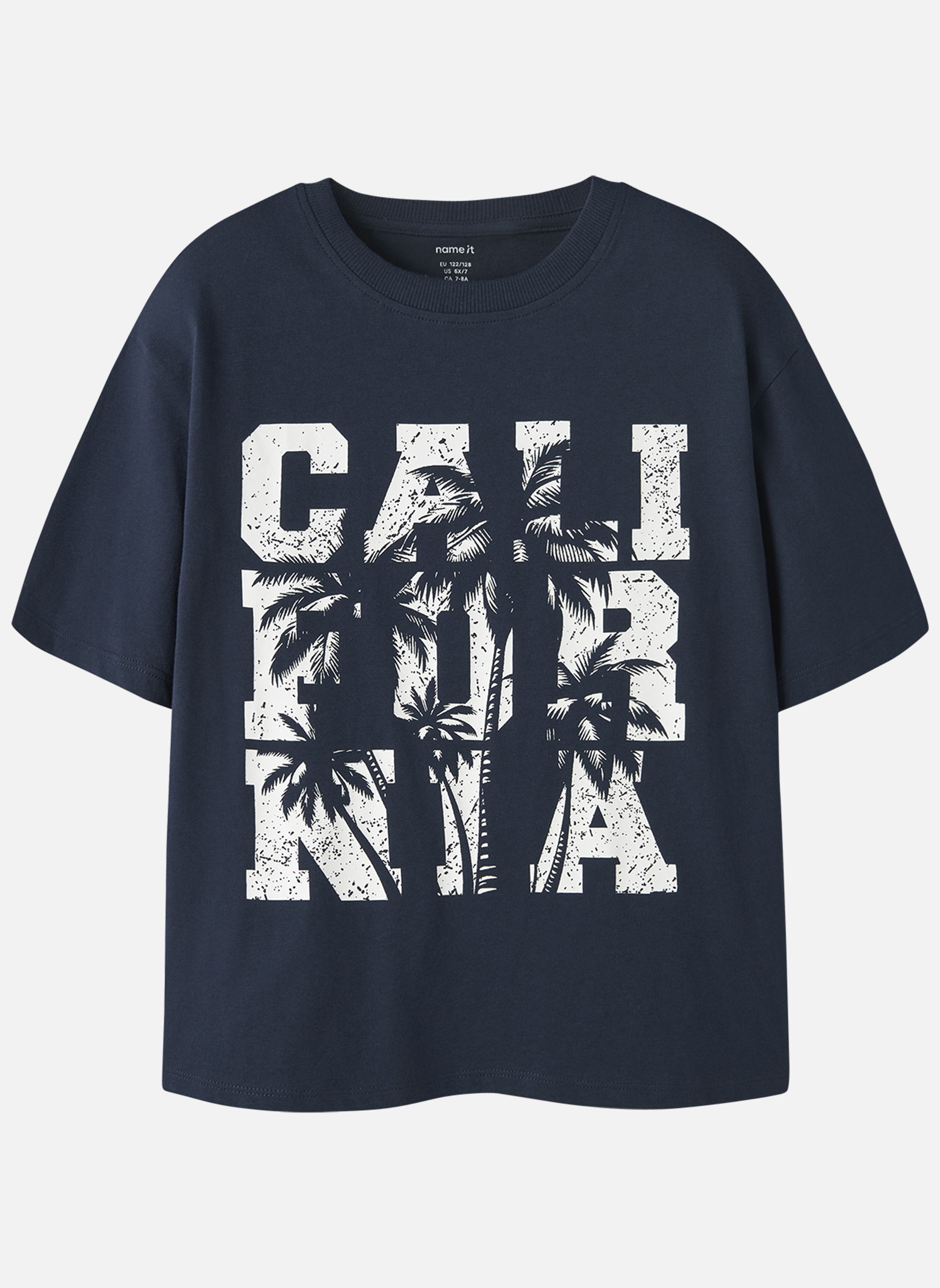Tee-shirts T-shirt coton biologique col rond droit - 13253425 garçon bleu Name it Tee-shirts T-shirt coton biologique col rond droit - 13253425 garçon bleu Bleu