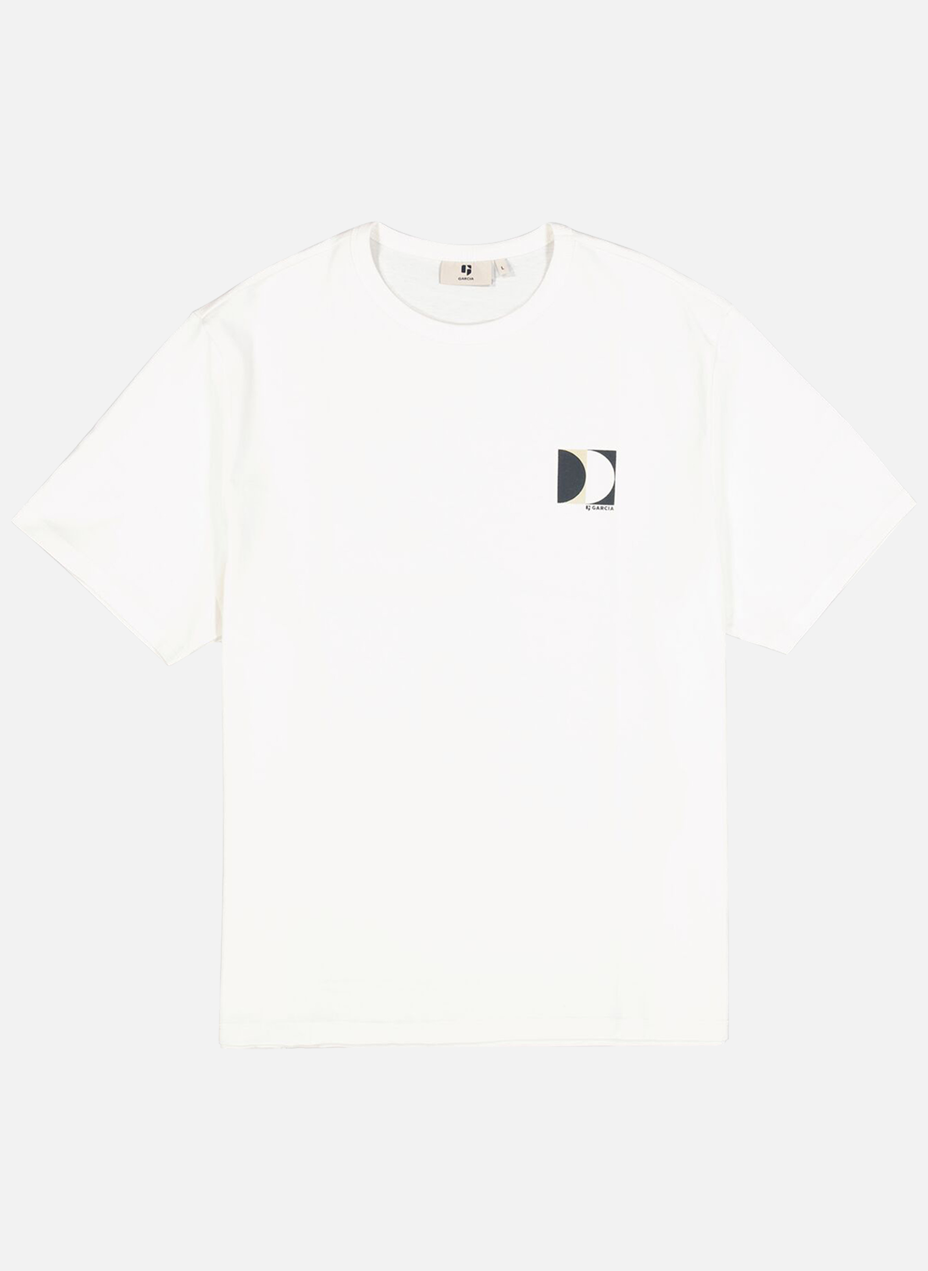 Tee-shirts T-shirt coton col rond droit - P261201 homme blanc Garcia Tee-shirts T-shirt coton col rond droit - P261201 homme blanc Blanc