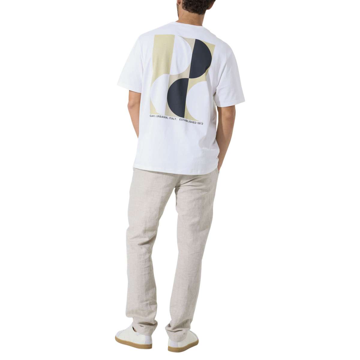 Tee-shirts T-shirt coton col rond droit - P261201 homme blanc Garcia Tee-shirts T-shirt coton col rond droit - P261201 homme blanc Blanc