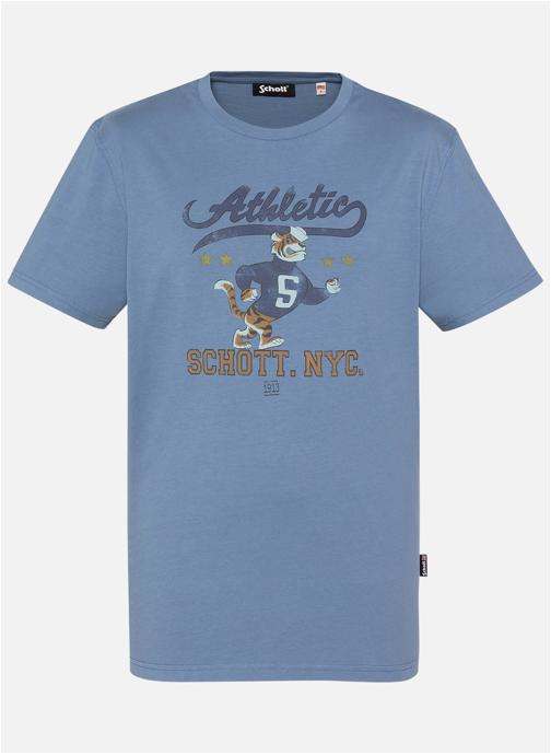 Schott Tee-shirts T-shirt coton col rond droit - Tsdale homme bleu