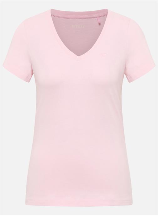 MUSTANG Tee-shirts T-shirt coton col v droit - 1017707 femme rose