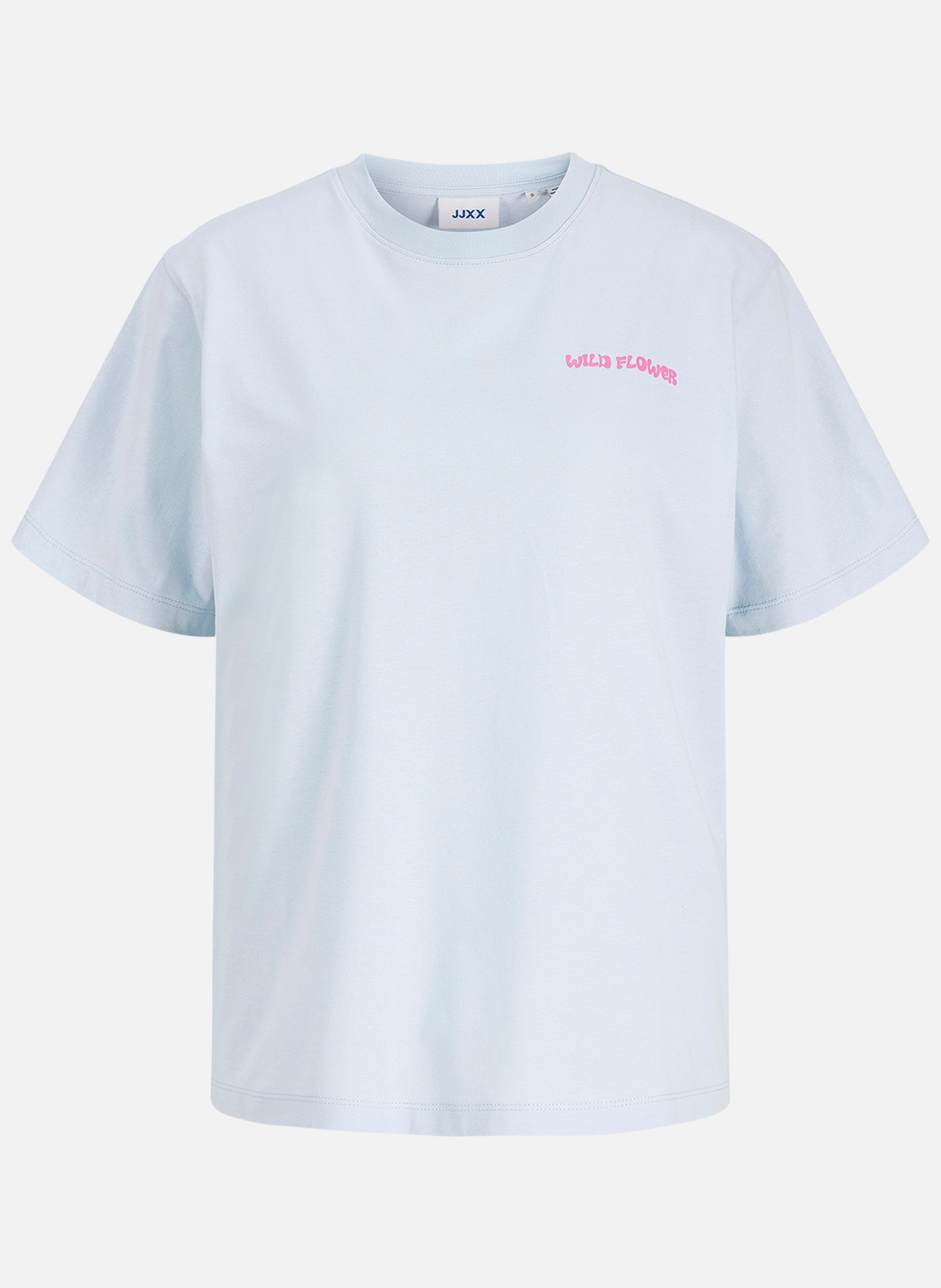 Tee-shirts T-shirt coton à motifs droit - 12296303 femme bleu JJXX Tee-shirts T-shirt coton à motifs droit - 12296303 femme bleu Bleu