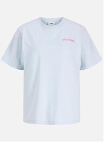 Tee-shirts T-shirt coton à motifs droit - 12296303 femme bleu JJXX Tee-shirts T-shirt coton à motifs droit - 12296303 femme bleu Bleu