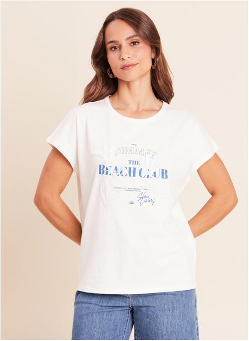 Bréal Tee-shirts TIPLACLUB femme blanc