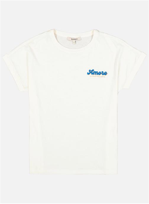 Garcia Tee-shirts T-shirt coton col rond droit - O260001 femme blanc