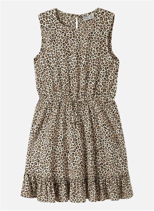 Name it Robes Robe courte coton biologique animalier fluide - 13215899 fille beige