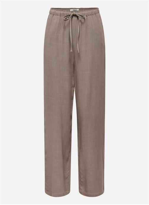 ONLY Bas de jogging Pantalon taille intermédiaire large - 15322263 femme marron