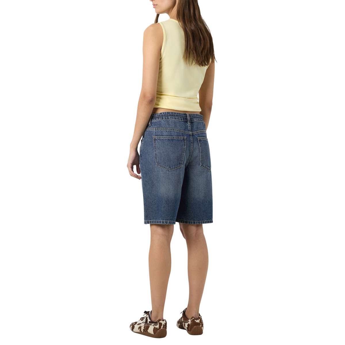 Shorts Short coton taille mi-longue droit - 27036893 femme bleu Noisy May Shorts Short coton taille mi-longue droit - 27036893 femme bleu Bleu