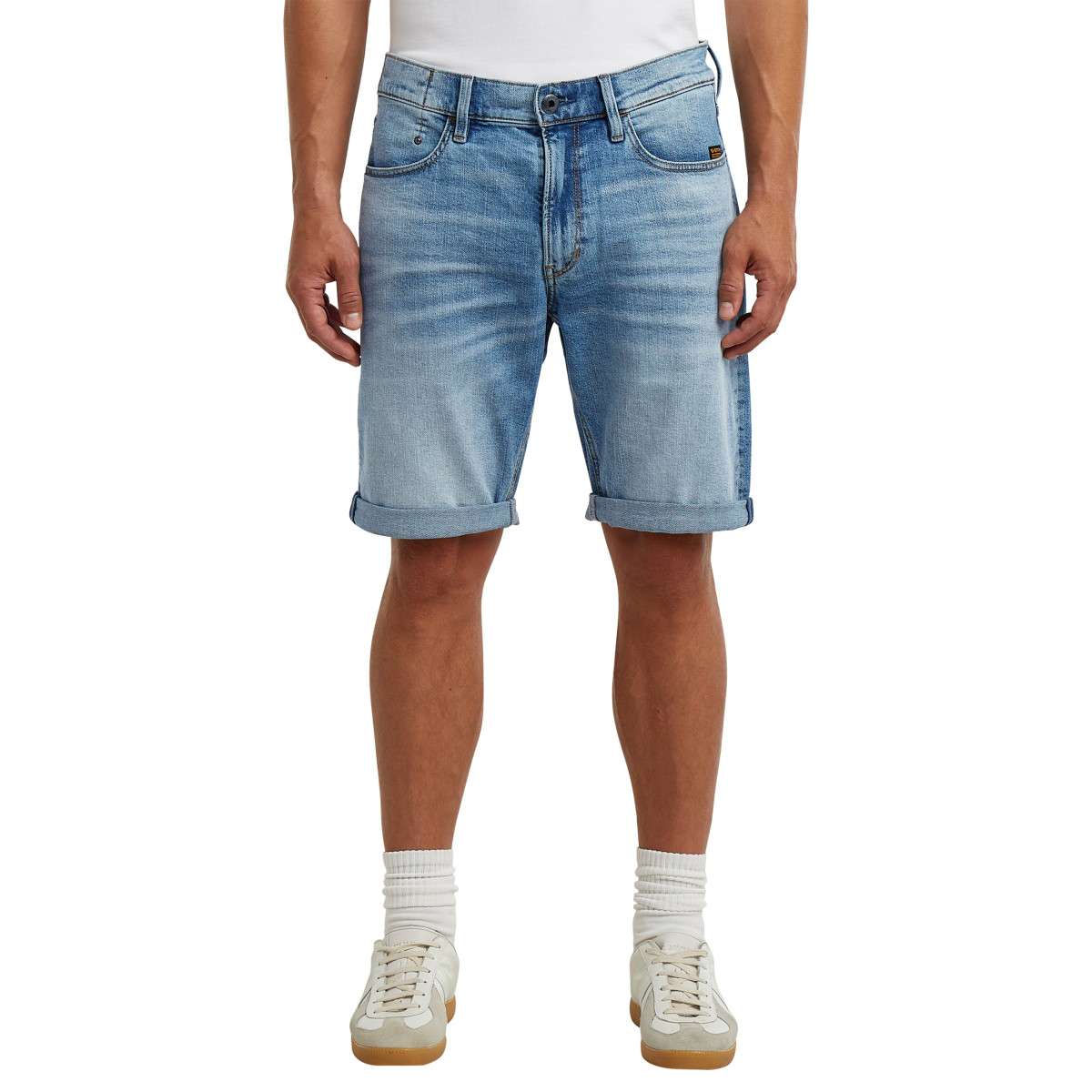 Shorts Short coton taille intermédiaire droit - D24430-E205 homme bleu G-Star RAW Shorts Short coton taille intermédiaire droit - D24430-E205 homme bleu Bleu