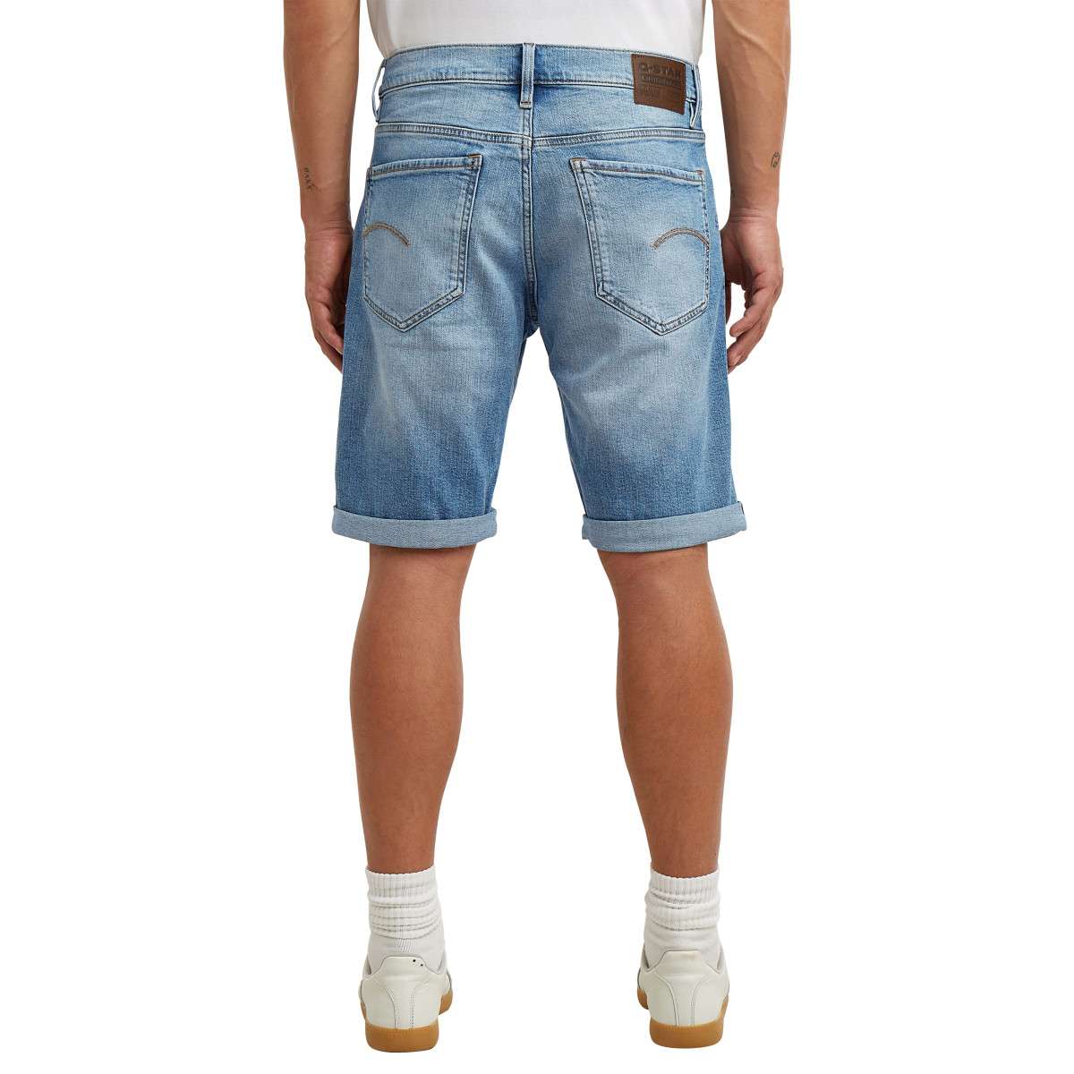 Shorts Short coton taille intermédiaire droit - D24430-E205 homme bleu G-Star RAW Shorts Short coton taille intermédiaire droit - D24430-E205 homme bleu Bleu
