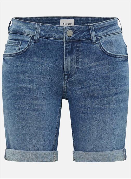 MUSTANG Shorts Short coton mélangé slim - 1017916 femme bleu