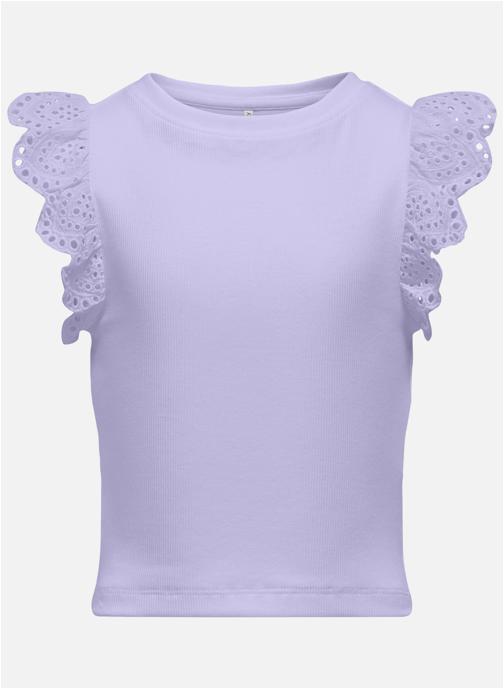 ONLY Débardeurs Top coton biologique ajusté - 15325767 fille violet