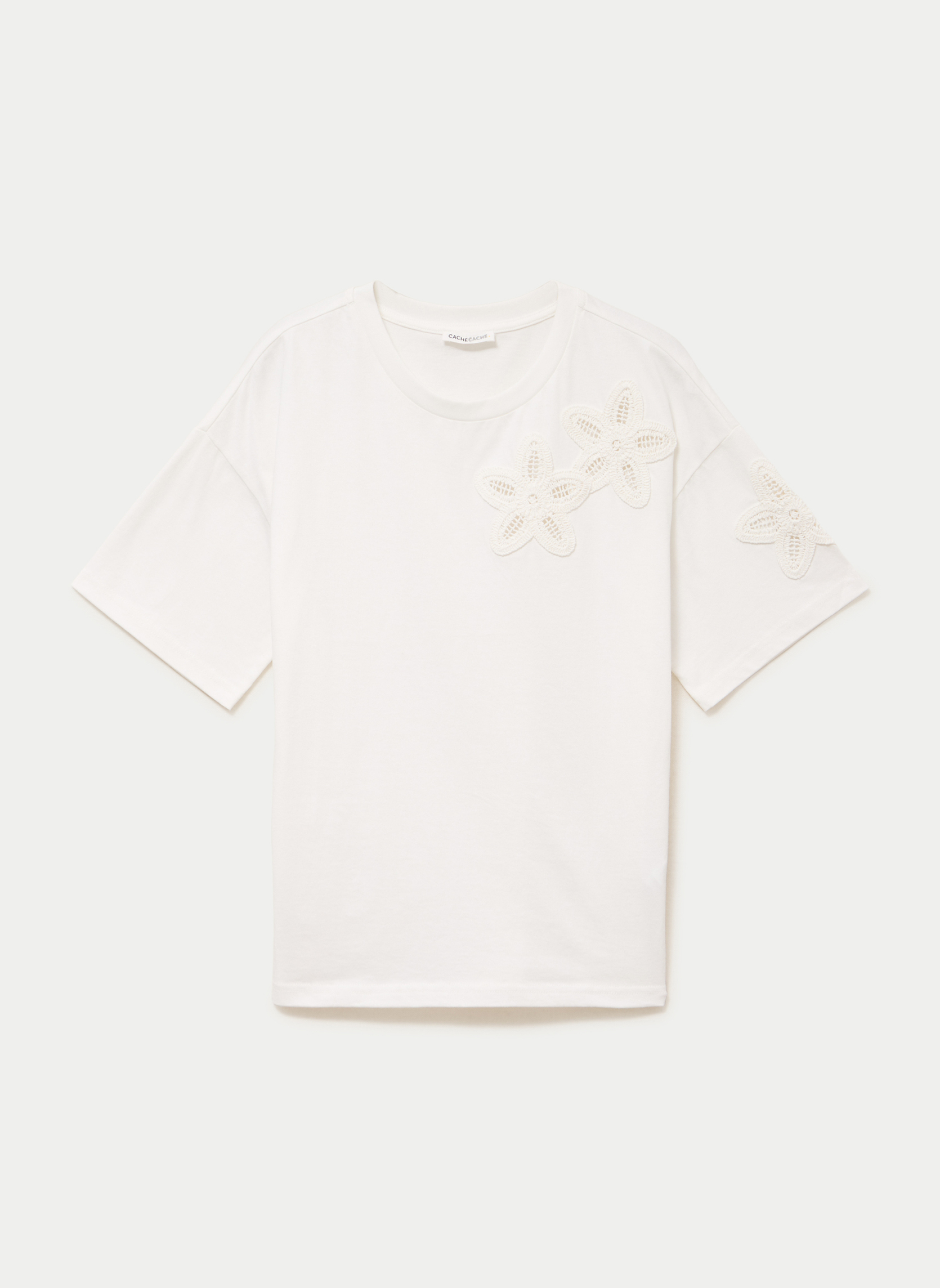 Tee-shirts TKTEEPATCH femme blanc Cache Cache Tee-shirts TKTEEPATCH femme blanc Blanc
