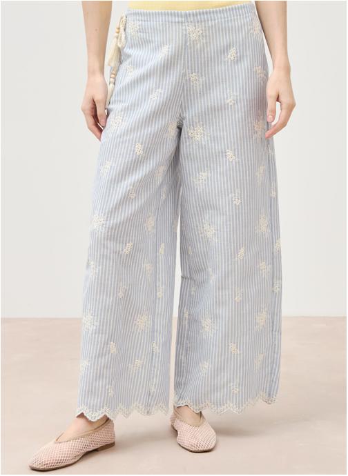 Bonobo Pantalons droit BRODPAN#2F femme bleu