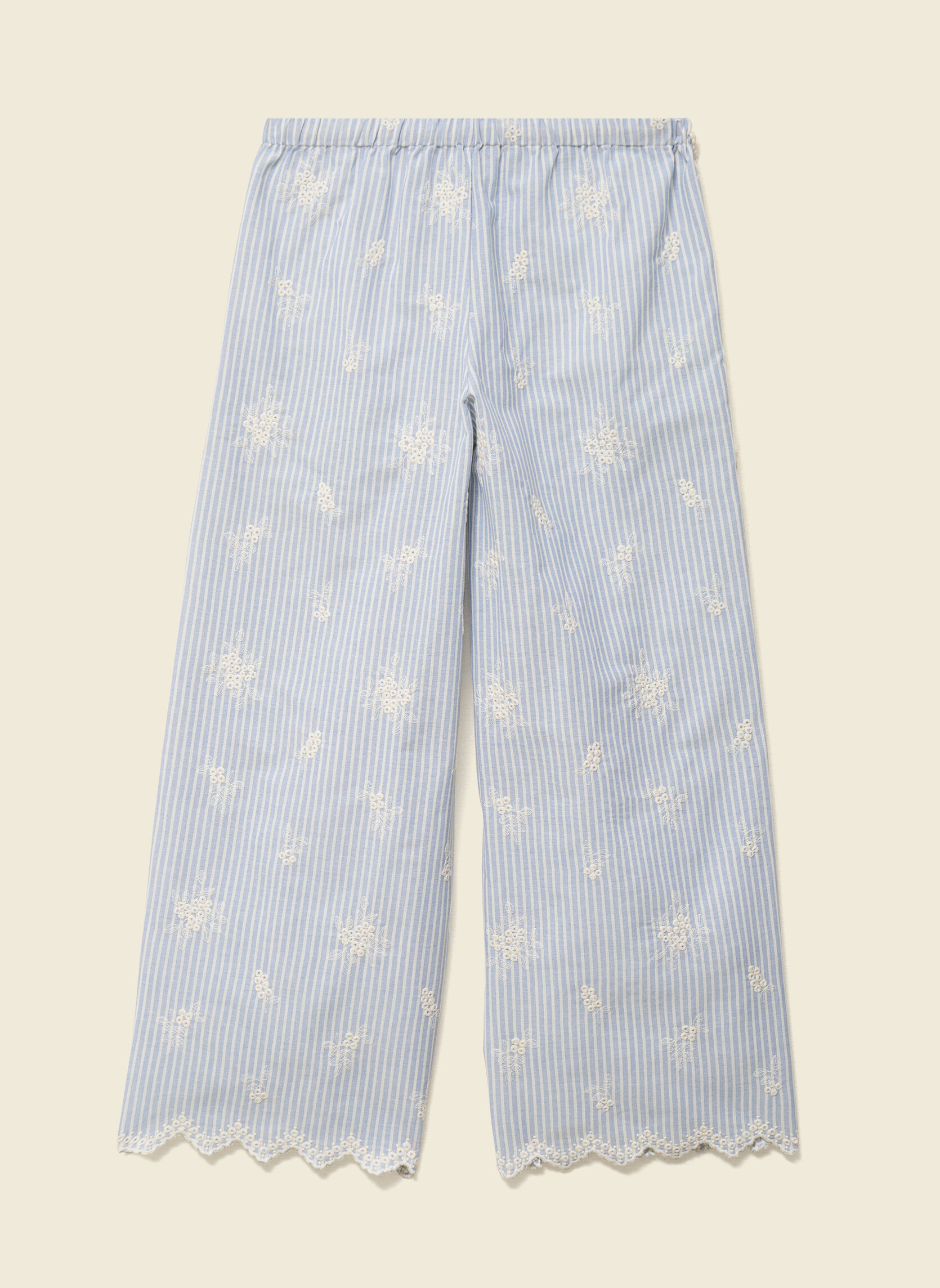Pantalons droit BRODPAN#2F femme bleu Bonobo Pantalons droit BRODPAN#2F femme bleu Bleu clair