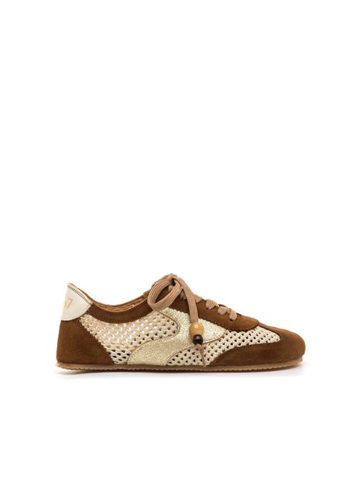MTNG Baskets basses Sneakers Femme MTNG FREE MIA argent femme marron