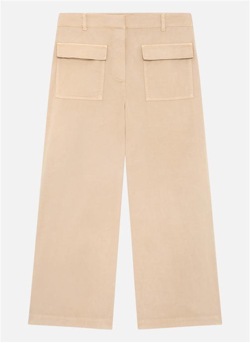 Caroll Pantalons droit Pantalon coton ample - 261P-Pirogue femme beige