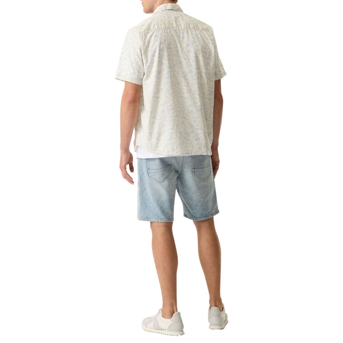 Chemises Chemise coton floral droit - P261290 homme blanc Garcia Chemises Chemise coton floral droit - P261290 homme blanc Blanc