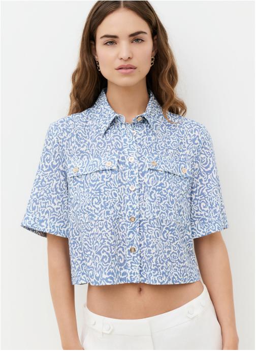 Caroll Chemises 261C-CLEONA2 femme bleu