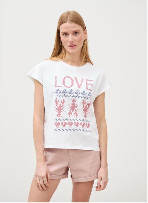 Bonobo Tee-shirts ETE2COUF femme blanc