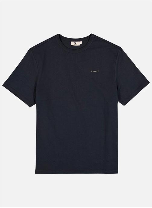 Garcia Tee-shirts T-shirt coton col rond droit - P261202 homme bleu