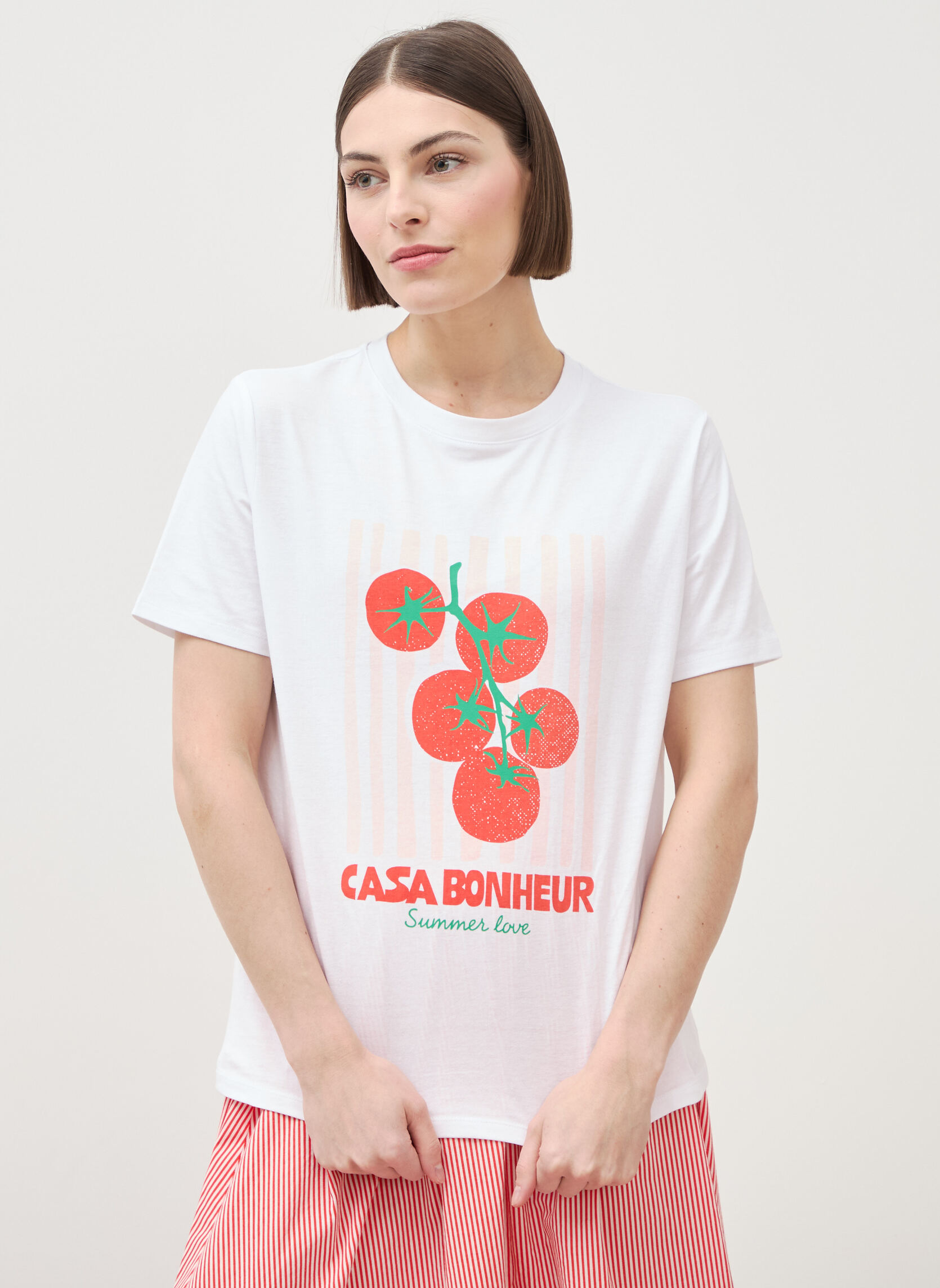 Tee-shirts BONHEURCOUF femme blanc Bonobo Tee-shirts BONHEURCOUF femme blanc Blanc