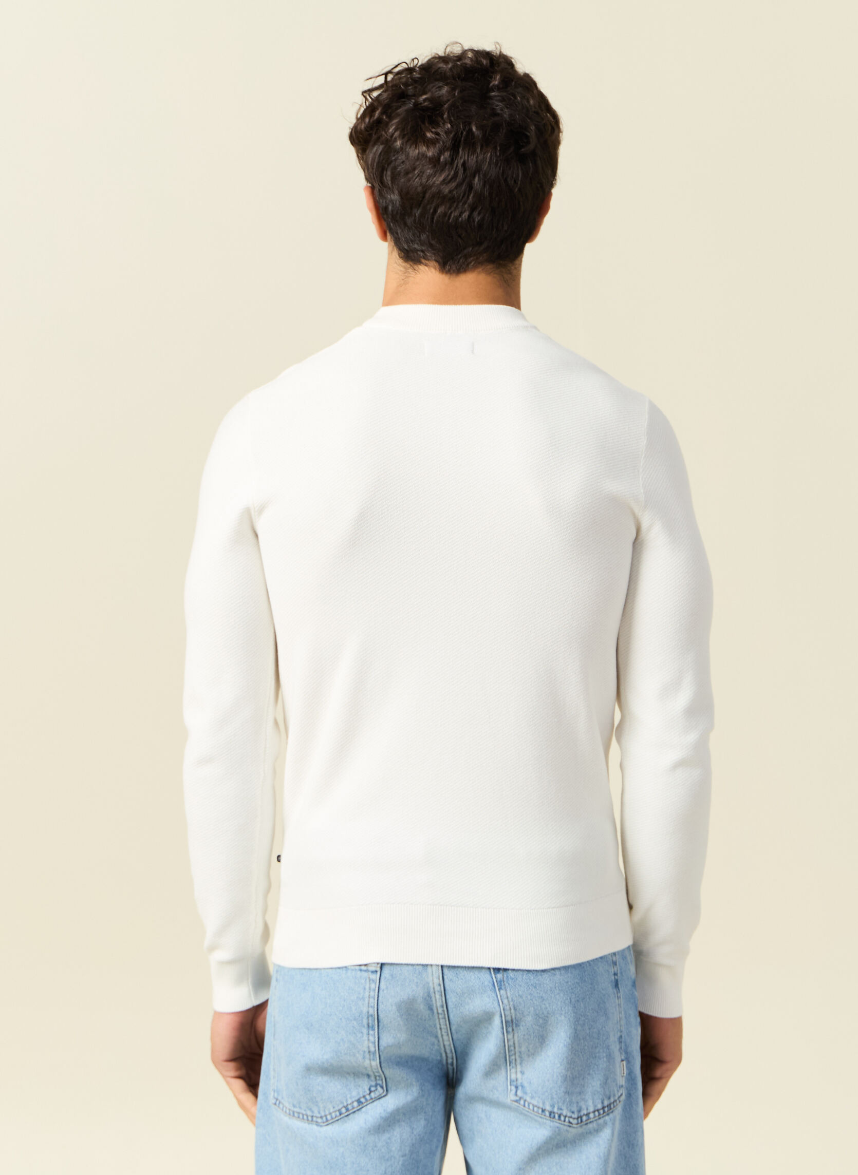 Pulls ESCHEVDIAG2H homme blanc Bonobo Pulls ESCHEVDIAG2H homme blanc Blanc