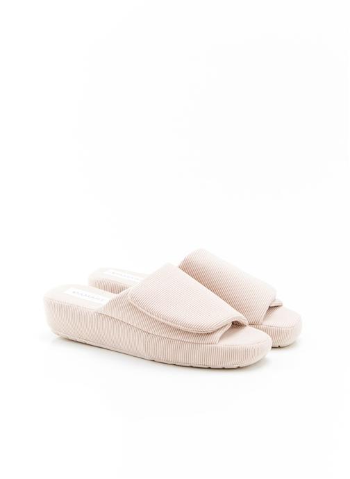 Damart Mules Mules à scratch compensées femme marron