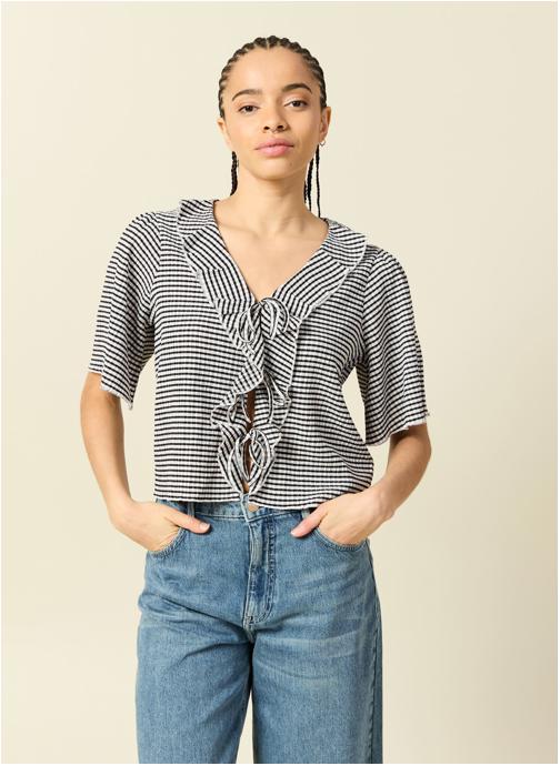 Bonobo Tee-shirts VICHY2COUF femme blanc