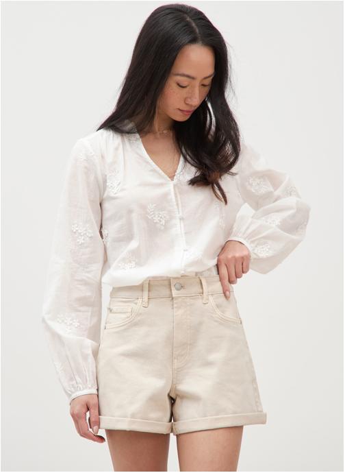 Bonobo Shorts MOM#CO femme blanc