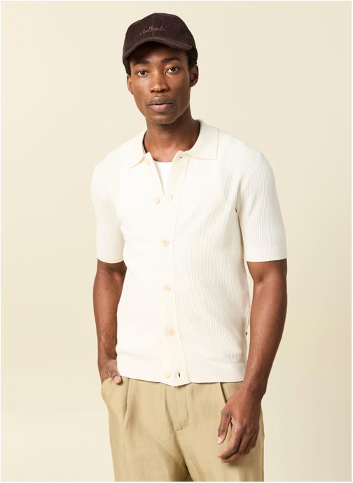 Bonobo Chemises CHEMTRICOTH homme blanc