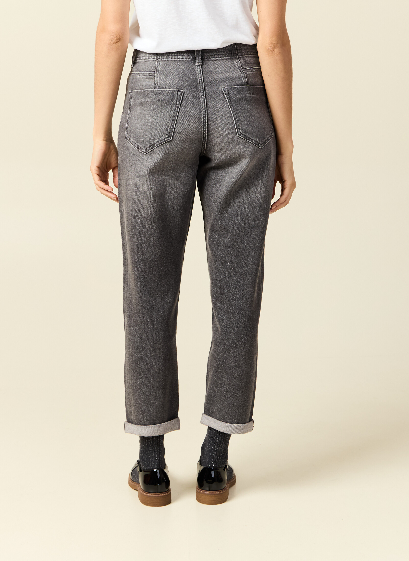 Jeans droit MINSK-RECY femme gris Bonobo Jeans droit MINSK-RECY femme gris Gris