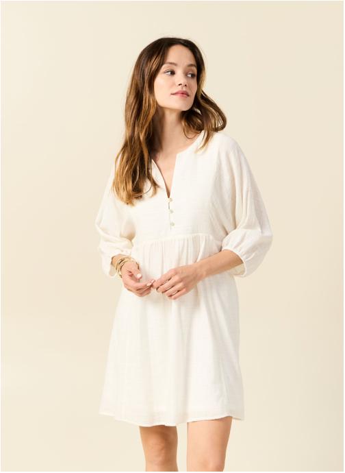 Bonobo Robes Robes courtes - BELLAROCF femme blanc