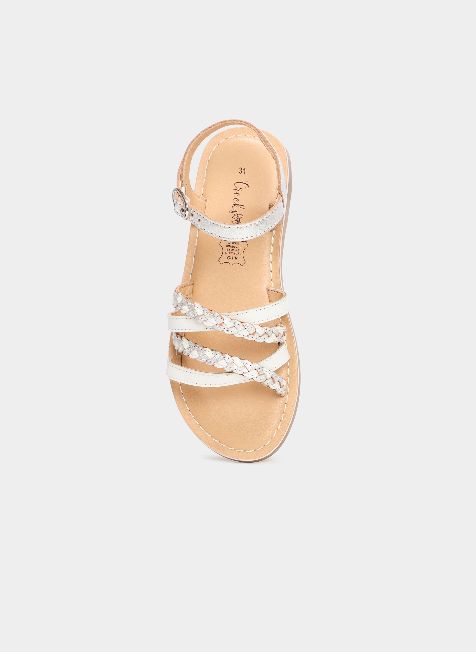 Sandales PCEREMO_S_PF_SAND_251 fille blanc CREEKS Sandales PCEREMO_S_PF_SAND_251 fille blanc Blanc