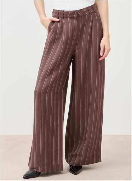 Bonobo Pantalons droit LARGLINRAYF femme marron
