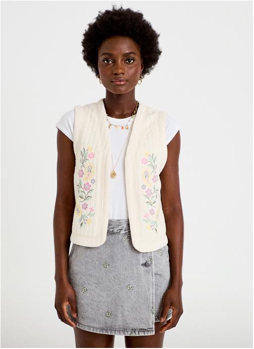 Cache Cache Gilets DGILFESTY femme blanc