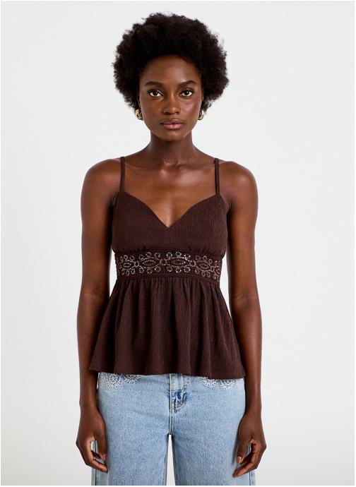 Cache Cache Débardeurs DTOPMACRA femme marron