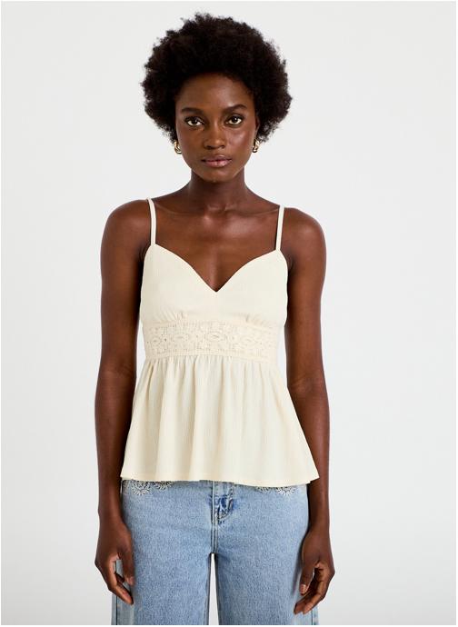 Cache Cache Débardeurs DTOPMACRA femme blanc