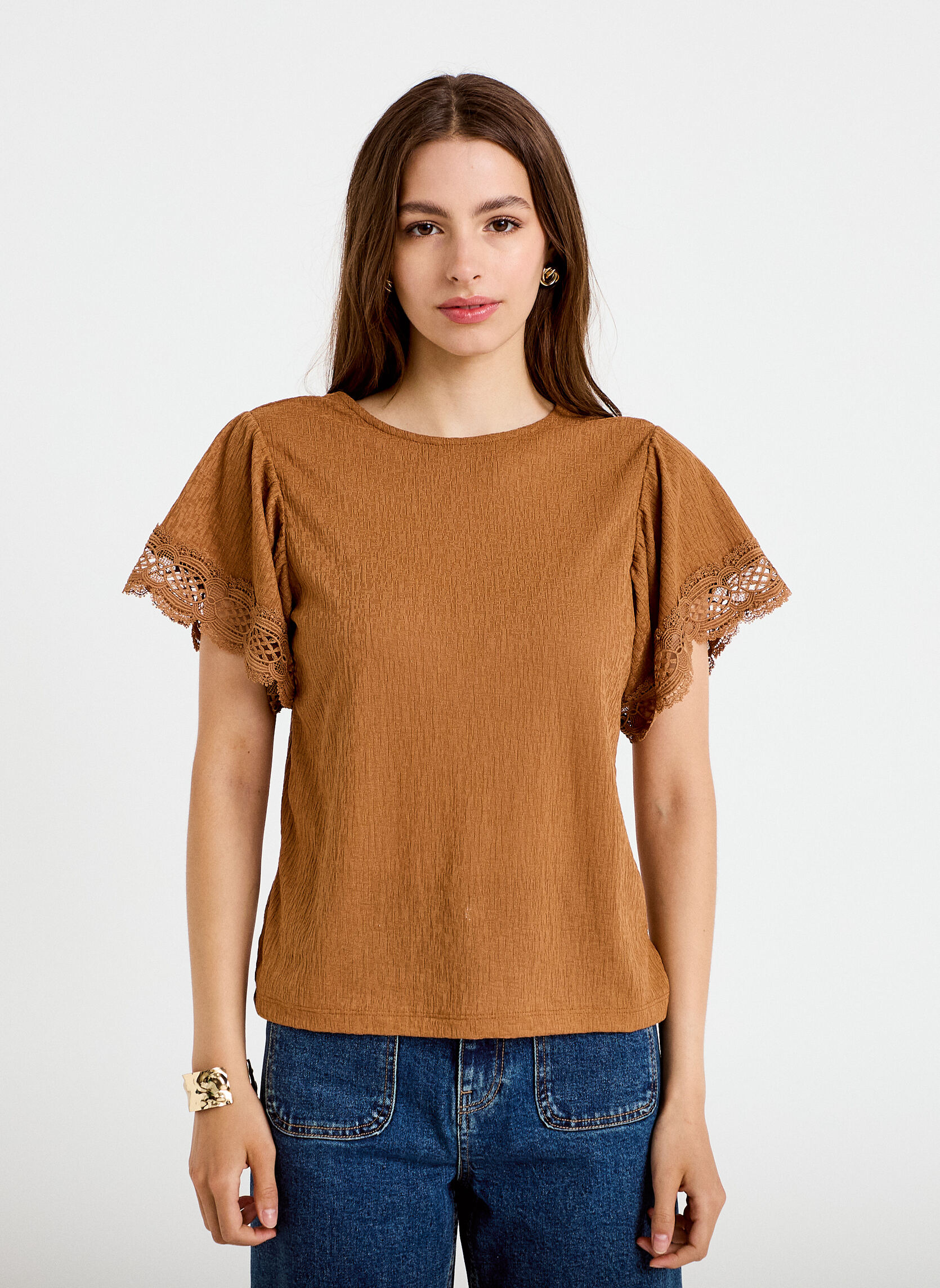 Tee-shirts KRUSTMAC femme beige Cache Cache Tee-shirts KRUSTMAC femme beige Beige